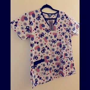 🥀wear for care Nursing Uniform Scrub Top- M